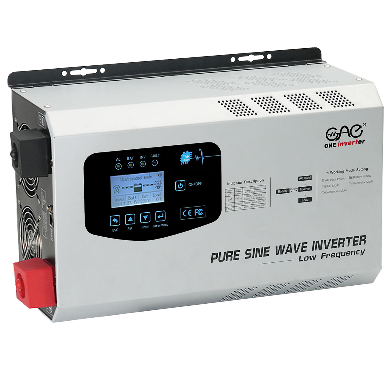 ДБЖ з правильною синусоїдою 24V 3000W , UPS інвертор ONE FT-30224