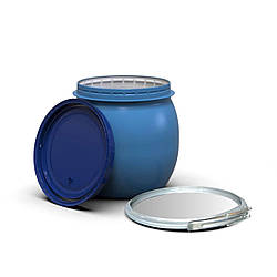 Пластикова бочка Litolan 35л з металевим хомутом