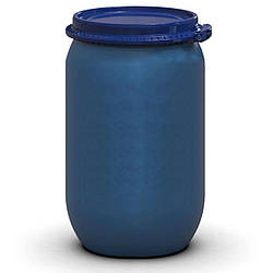 Бочка пластикова 230 літрів герметична з хомутом