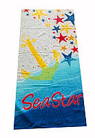 Пляжний Рушник З Якорем 75*150 Блакитного Кольору Бавовняний Piramit Туреччина