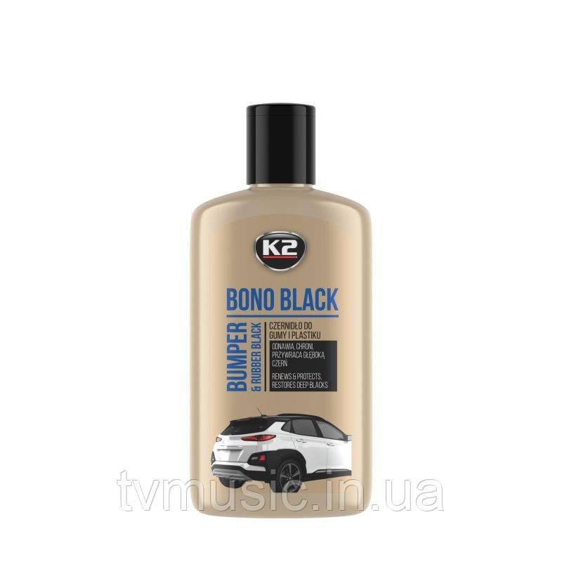 Чорнитель гуми та пластику K2 Bono Black 250 мл (K030N)