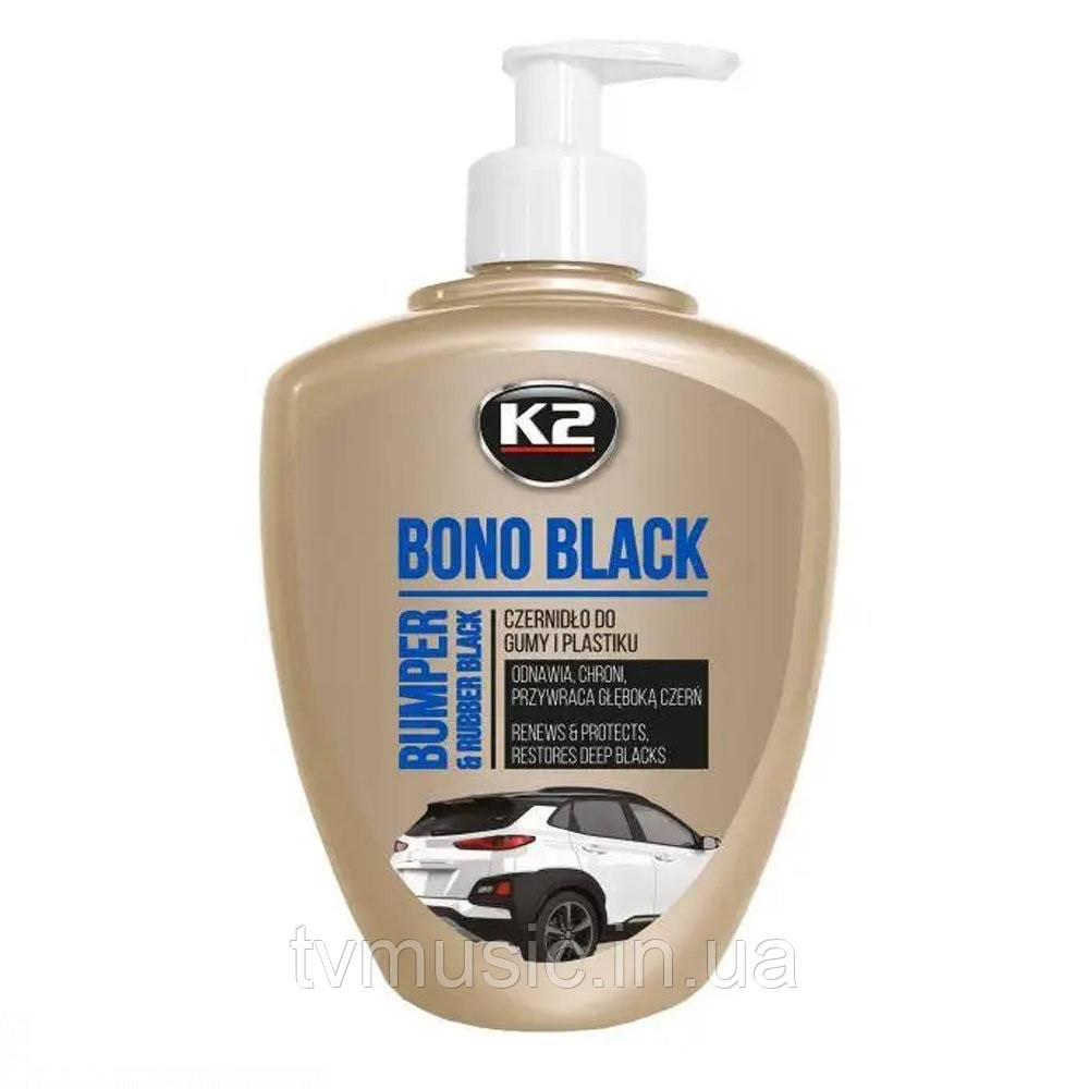 Чорнитель гуми та пластику K2 Bono Black 500 мл (K035), фото 1