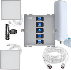 Підсилювач прийому сигналу 4G 3G 2G LTE GSM 800 900 1800 2100 2600 МГц.