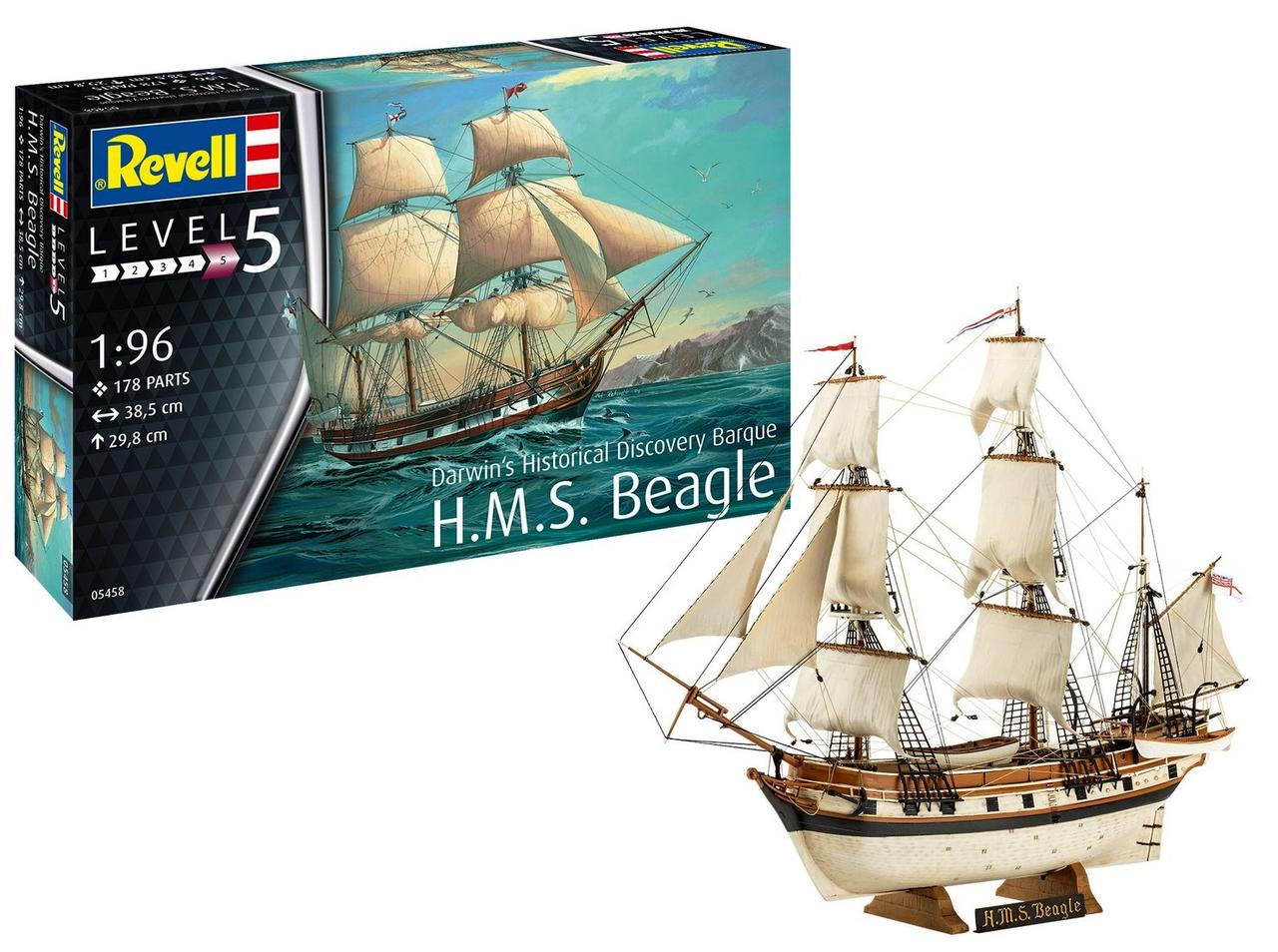Збірна модель  Revell Барк H.M.S. Beagle рівень 4 масштаб 1:96 (RVL-05458)