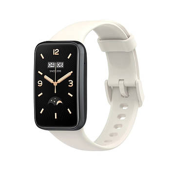 Силіконовий ремінець для Xiaomi Mi Smart Band 7 Pro Cremy white