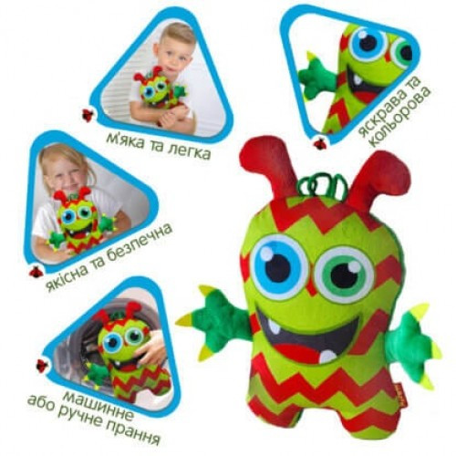 М'яка іграшка Монстрик зелений МС 090102-07 р.30х31х5см