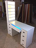 Професійний манікюрний стіл з підсвічуванням і УФ лампою в ящику V129, фото 6