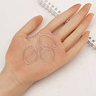 Швензи Латунь, Основа для сережок, Платина, 37x23мм, 6 шт, фото 3