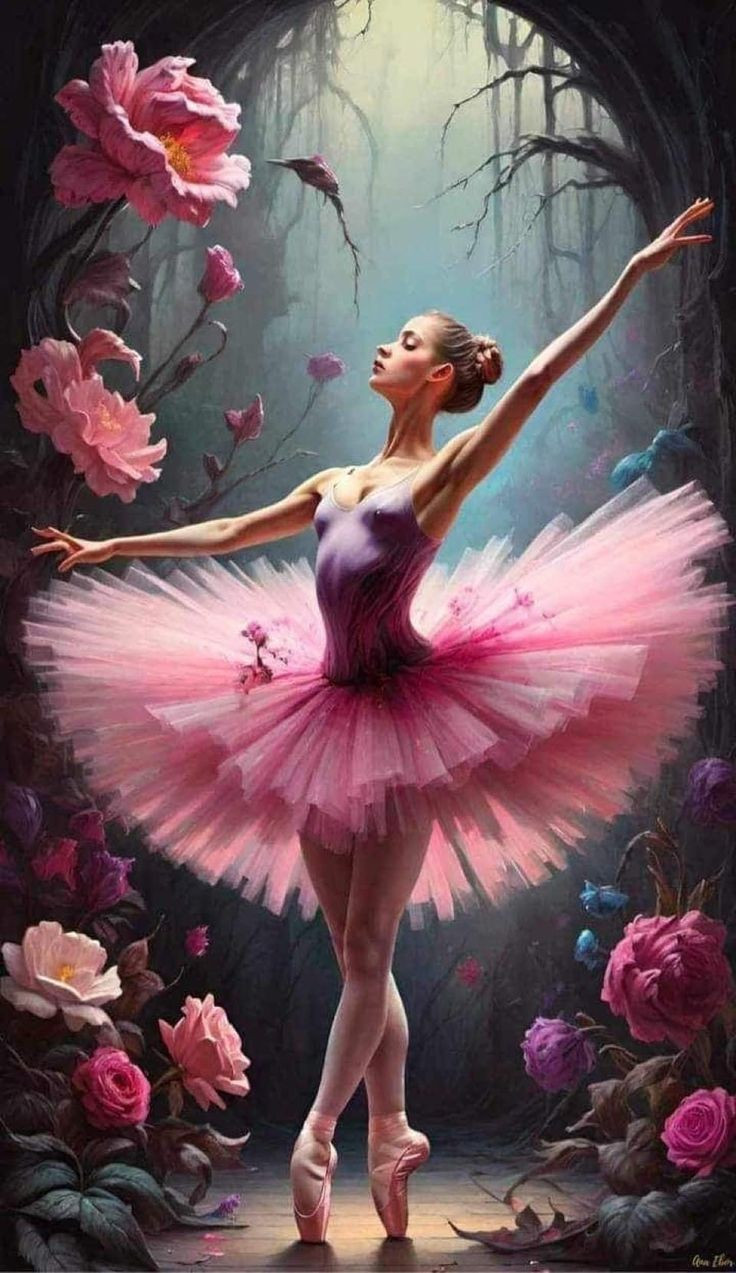 Алмазна мозаїка 30х50 "Балерина" TP905, фото 1