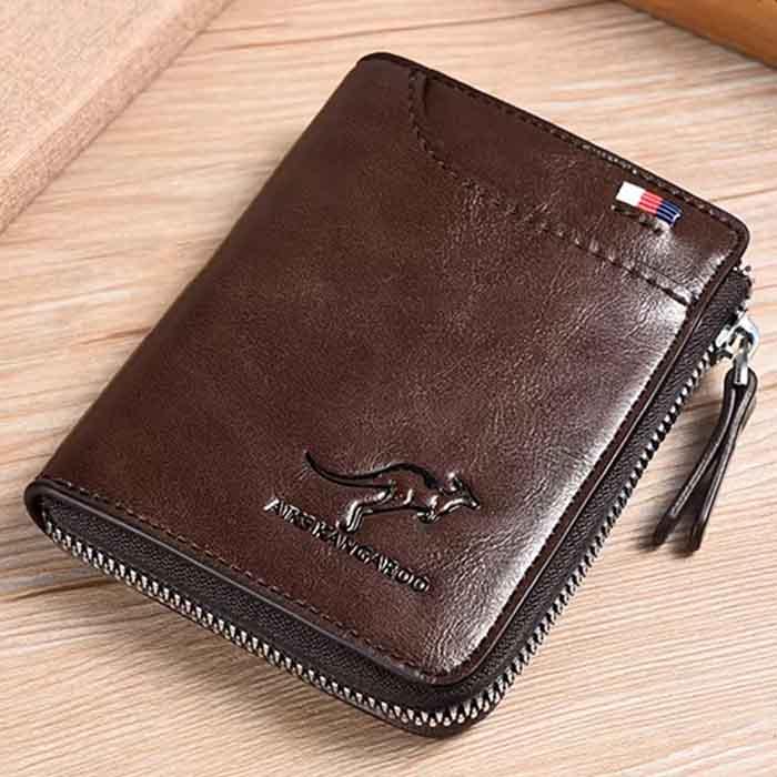 Портмане Carteira Masculina Luxury AIKS KANGAROO колір шоколад, фото 1