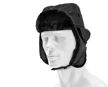 Зимова шапка вушанка Mil-Tec ma1-  12105002 чорна PeremogaUA