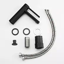 Змішувач для раковини FRAP F1067-6, чорний, фото 3