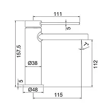 Змішувач для раковини FRAP F1067-6, чорний, фото 5