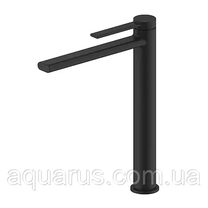Змішувач для раковини високий FRAP F1067-62, чорний, фото 1