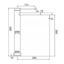 Змішувач для раковини високий FRAP F1067-62, чорний, фото 5
