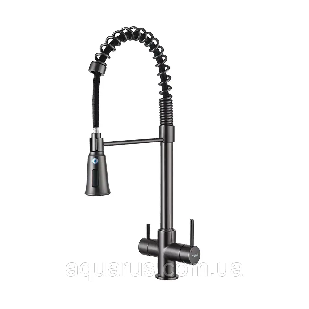 Змішувач для кухні з підключенням фільтра питної води GAPPO G4398-69, гнучкий вилив