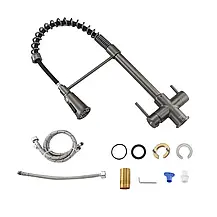 Змішувач для кухні з підключенням фільтра питної води GAPPO G4398-69, гнучкий вилив, фото 3