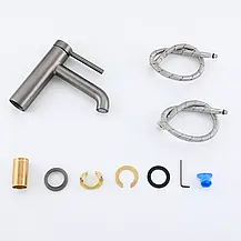 Змішувач для раковини GAPPO G1006-9, збройова сталь, фото 3