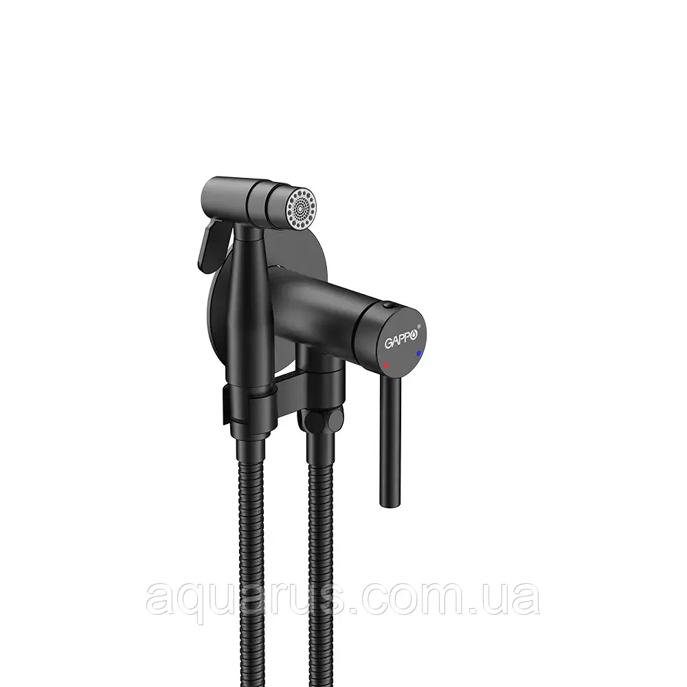 Гігієнічний душ з вбудованим монтажем GAPPO G7206-6, латунь, чорний