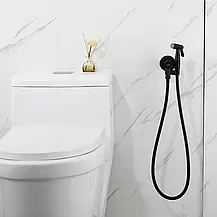 Гігієнічний душ з вбудованим монтажем GAPPO G7206-6, латунь, чорний, фото 2