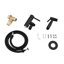 Гігієнічний душ з вбудованим монтажем GAPPO G7206-6, латунь, чорний, фото 3