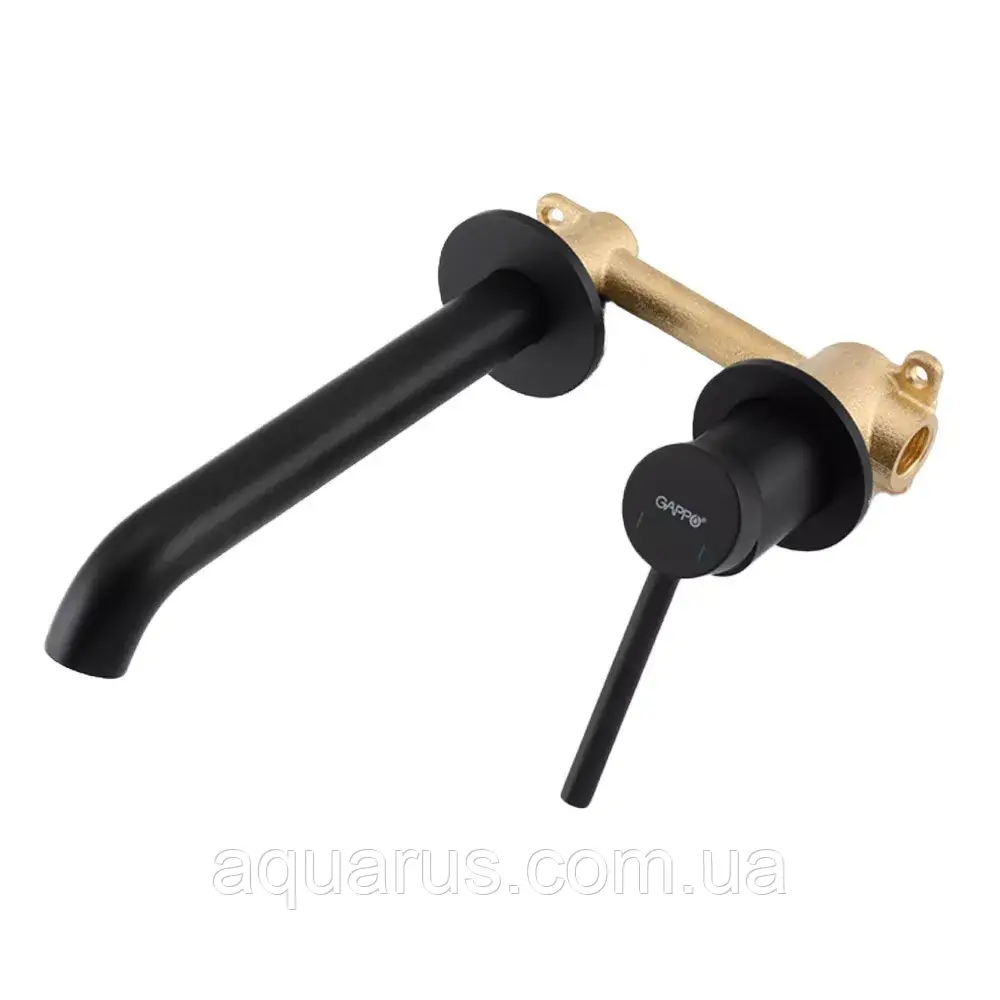 Вбудований змішувач для умивальника GAPPO G1206-6, чорний