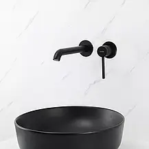 Вбудований змішувач для умивальника GAPPO G1206-6, чорний, фото 2