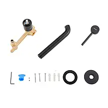 Вбудований змішувач для умивальника GAPPO G1206-6, чорний, фото 3