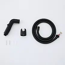 Гігієнічний набір FRAP F021-6 (лійка, шланг, кронштейн), чорний, фото 5