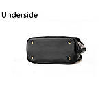 Сумка рюкзак жіноча лакова під рептилію (чорна), фото 6