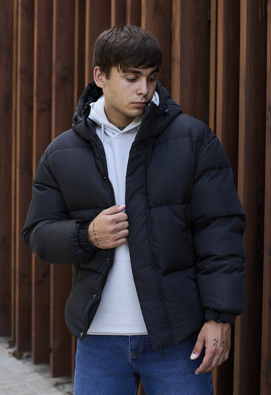 Зимова оверсайз куртка Staff bix black oversize