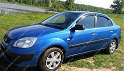Вітровики вікон Кіа Ріо 2 седани (дефлектори бічних вікон Kia Rio 2 DE)