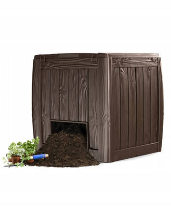 Садовий компостер з підставкою 340 л Deco Composter Keter коричневий, фото 1