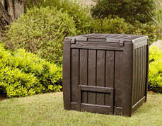 Садовий компостер з підставкою 340 л Deco Composter Keter коричневий, фото 3