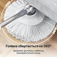 Швабра з відром, швабра-ледарка з автоматичним віджимом, відро на колесах, 4 змінні насадки в комплекті, фото 6