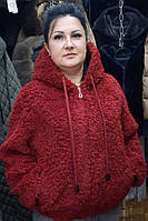 Шубка 8512. Зима. Розміри: M, L, XL. Напів-батал. Вишня.