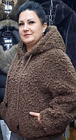 Шубка 8512. Зима. Розміри: M, L. Напів-батал. Коричневий.