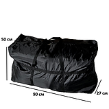Нейлонова сумка для перевезення речей L 90*50*30 см (чорний), фото 3