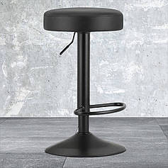 БАРНИЙ ТАБУРЕТ СТУЛ КРУГЛИЙ Bonro B-067 чорний з регулюванням висоти сидіння для салону кухні бару