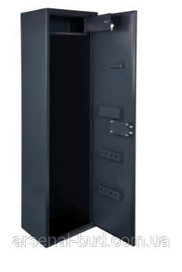 Сейф збройовий на 5 рушниць+ трейзер  для патронів та документів (В:Ш:Г: 152х35х26 см.) з ключевим замком, фото 1