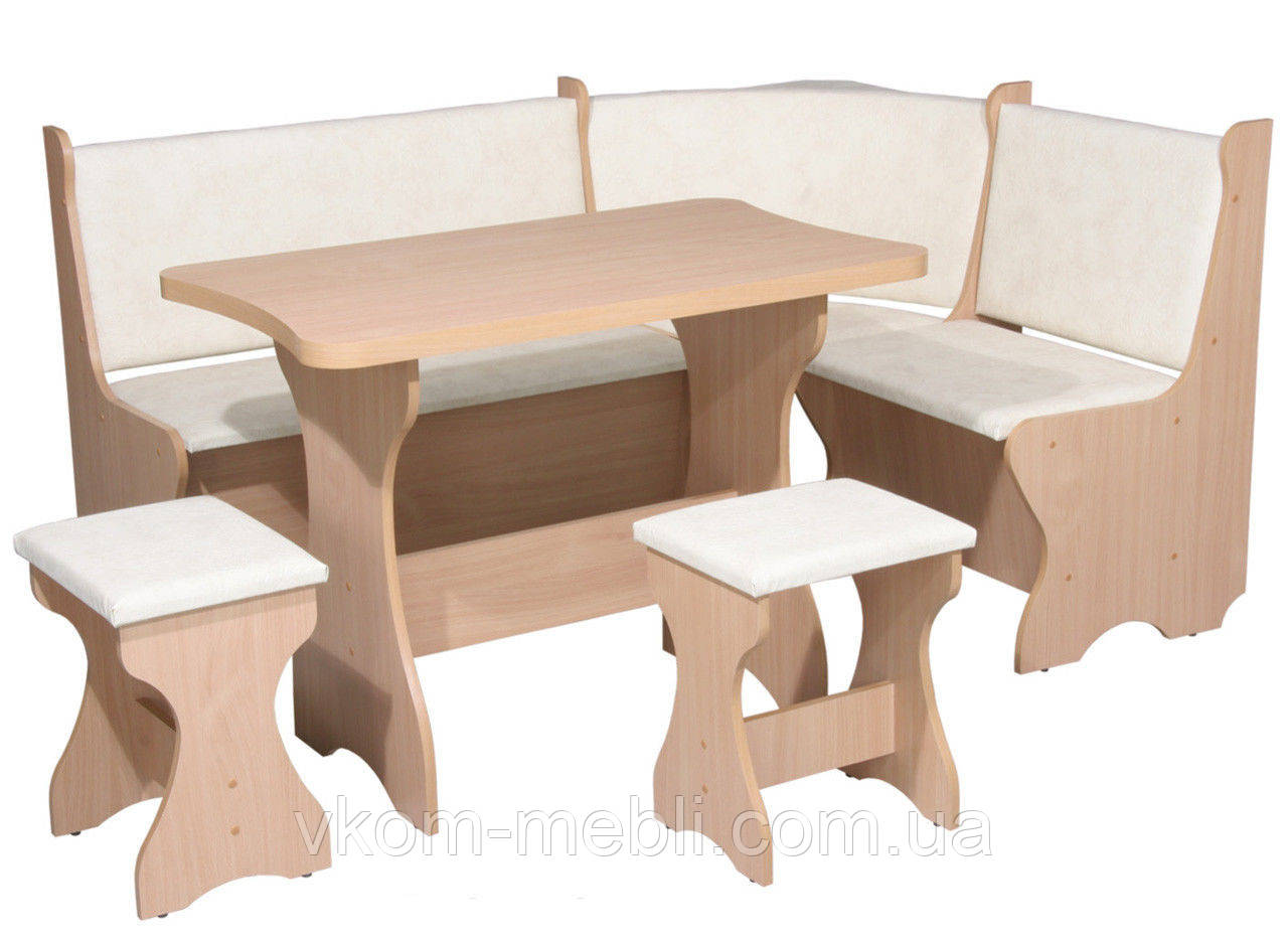 Кухонний куточок Канада комплект (стіл КС-3 розкладний+диван+2 табурета Т1), фото 1