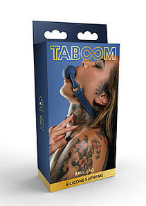 Силіконовий кляп-кулька Taboom Silicone Supreme, синій