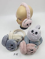 Хутряні дитячі навушники котики/ теплі навушники для дівчинки/зимові навушники/подарок для дівчинки кошенята