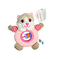 Брязкальце плюшеве "Ведмедик" рожева (A8175-81) LimoToy