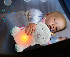 М'яка іграшка музична овечка/Fisher-Price Казкові сни/ іграшка нічник/дихаюча іграшка для сну