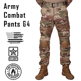 Штани бойові негорючі, Розмір: Small Regular, US Army Сombat Pant G4, Колір: OCP Scorpion W2 (FR)