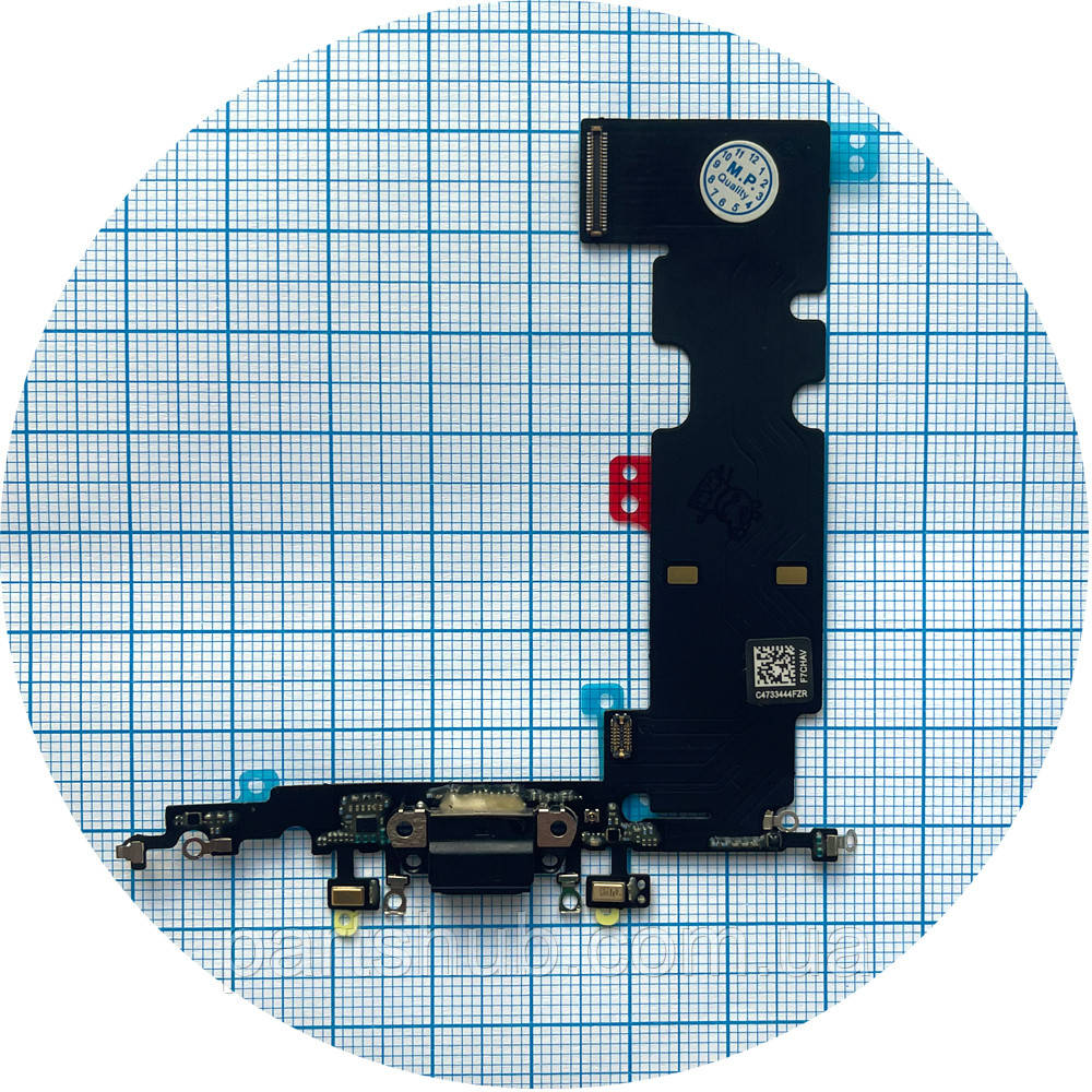Шлейф Apple iPhone 8 Plus з роз'ємом зарядки та мікрофоном (чорний), фото 1