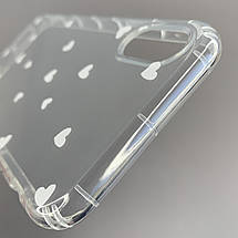 Чохол для Apple iPhone X / Xs чохол з білими сердечками на телефон айфон х / хс прозорий a01f, фото 4
