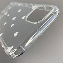 Чохол для Apple iPhone 11 чохол з білими сердечками на телефон айфон 11 прозорий a01f, фото 4