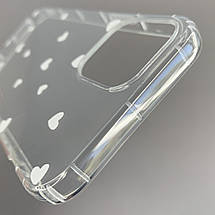 Чохол для Apple iPhone 12 чохол з білими сердечками на телефон айфон 12 прозорий a01f, фото 4
